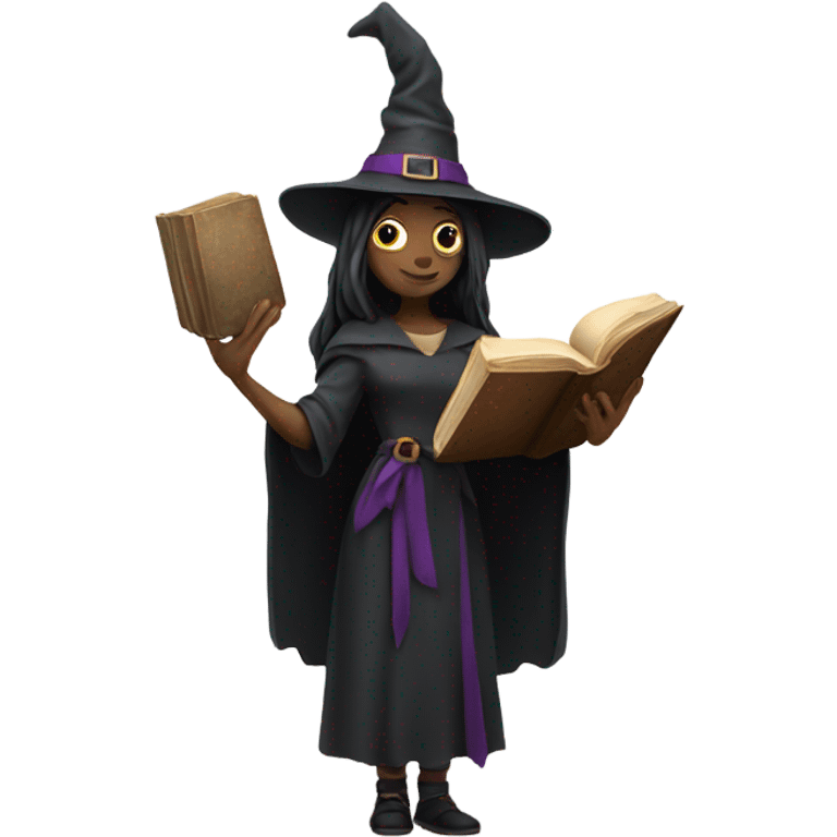 witch holding big book emoji