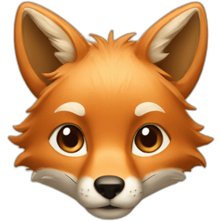 Fox With beige head hair  emoji