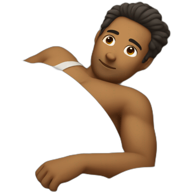 guy laying in bed emoji