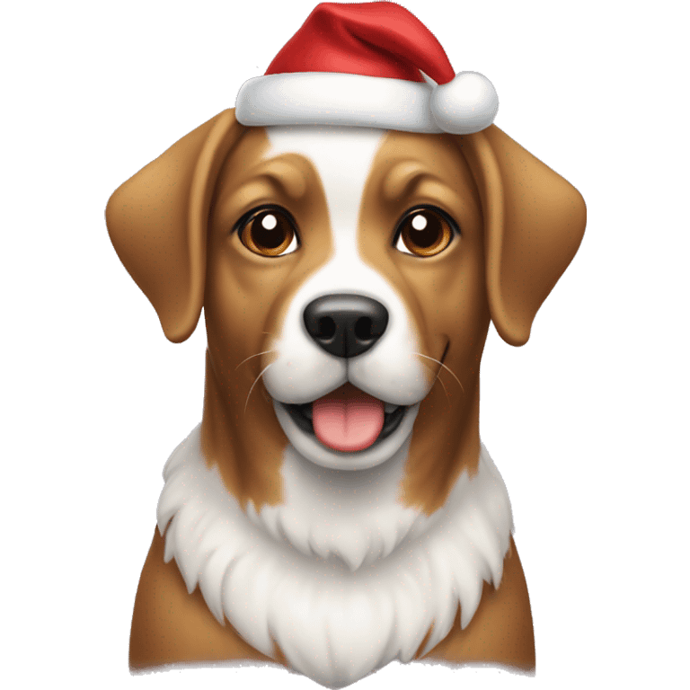 Cristmas dog emoji