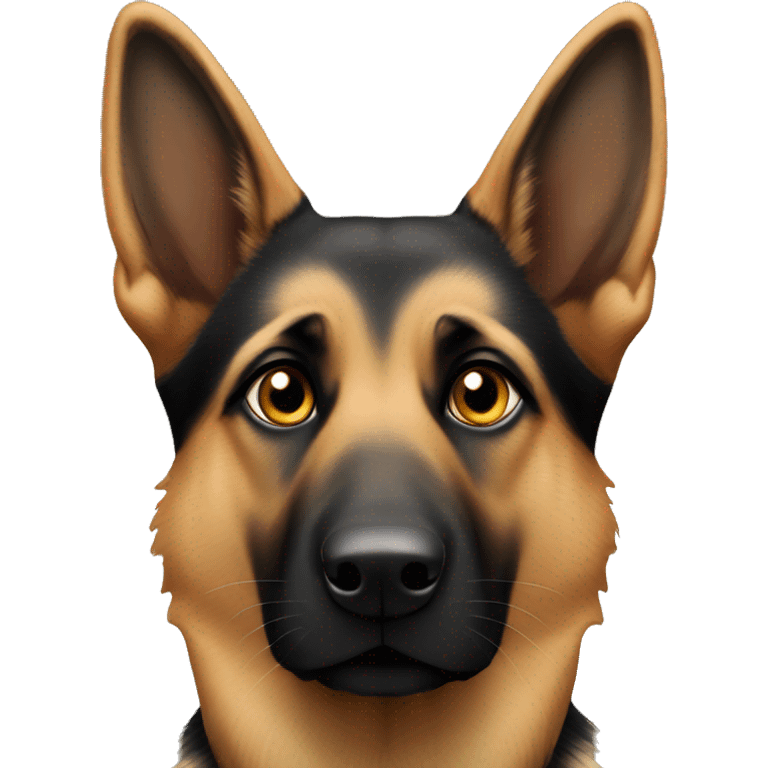 german shepherd dark ears emoji