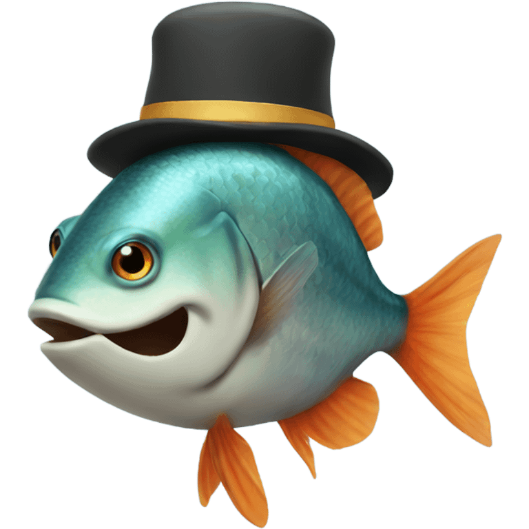 fish with hat emoji