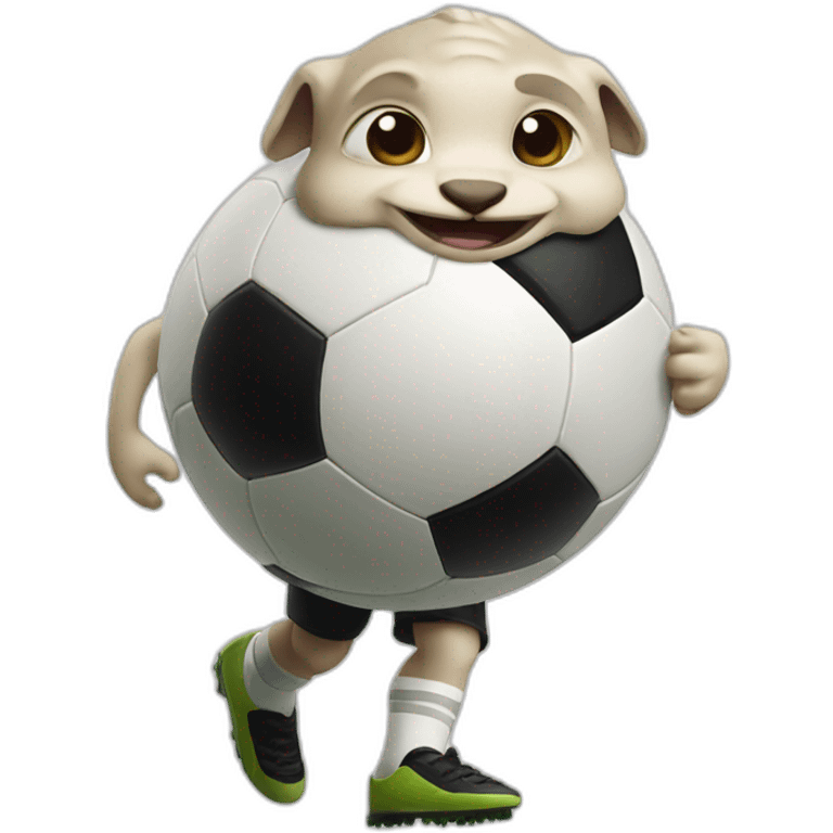 Grogu playing fútbol Real Madrid emoji