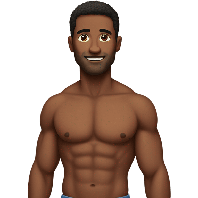 Shirtless man with abs named Todd emoji