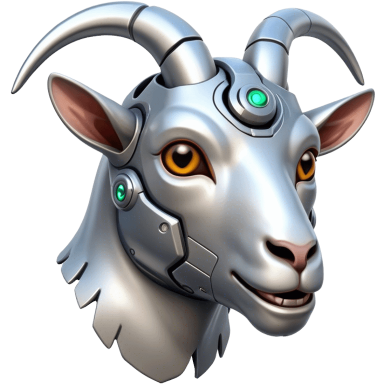 A Cyborg Goat head emoji