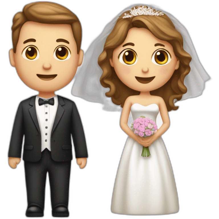 Un homme et une femme enceinte mariage  emoji