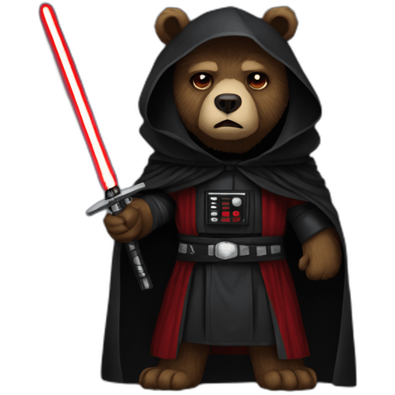 Bear as a Sith lord emoji