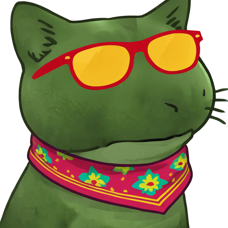 Cat with sunglasses emoji