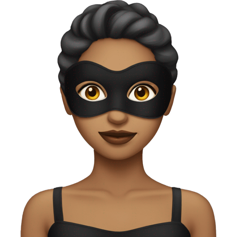 Girl with a beauty masked  emoji