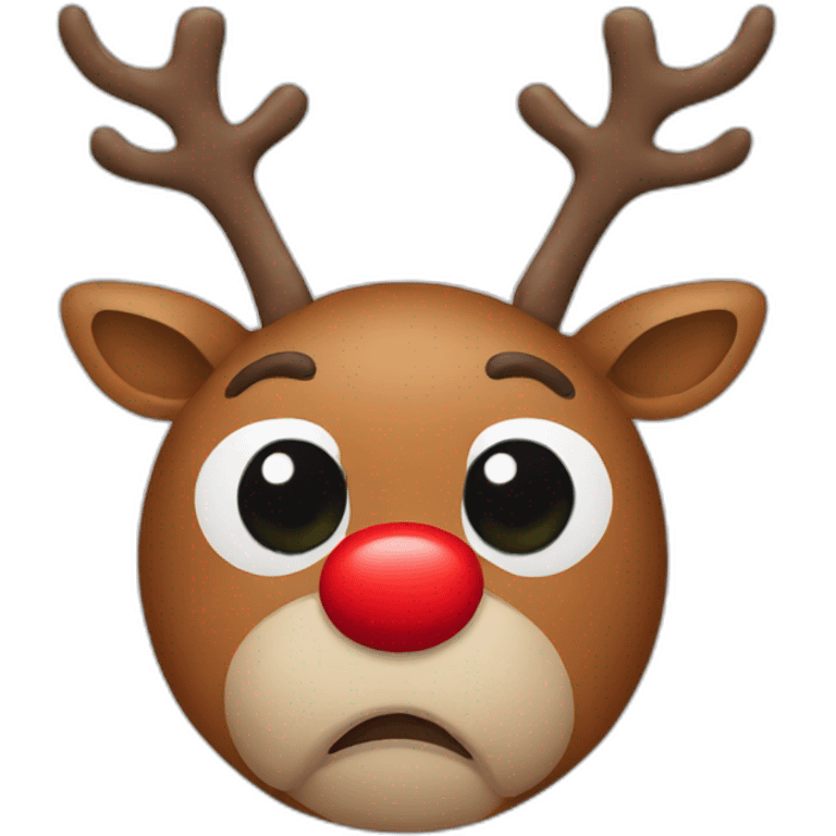 rudolph with red nose face emoji