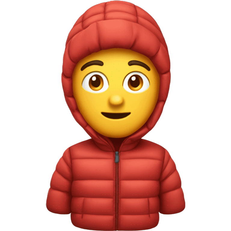 veste doudoune rouge  emoji