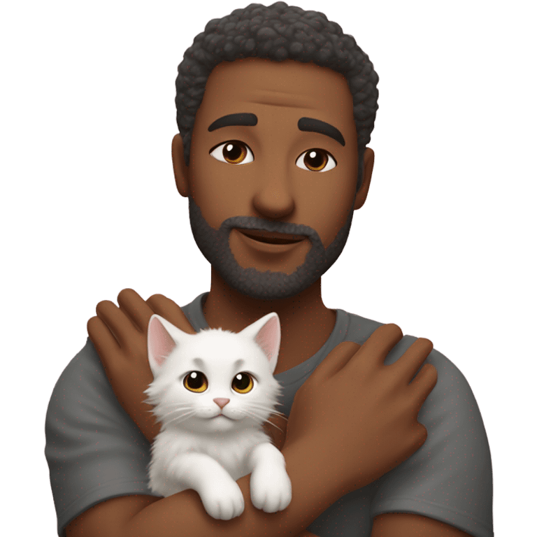 Guy kiss kitten emoji