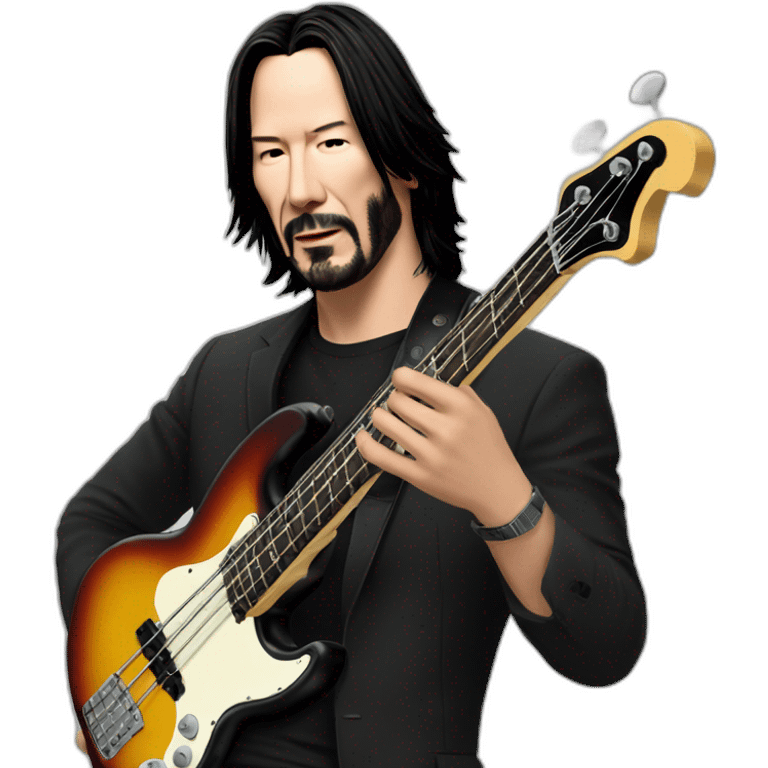 Keanu Reeves, bass player emoji