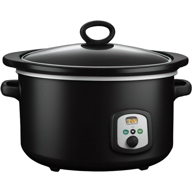 A black crockpot  emoji