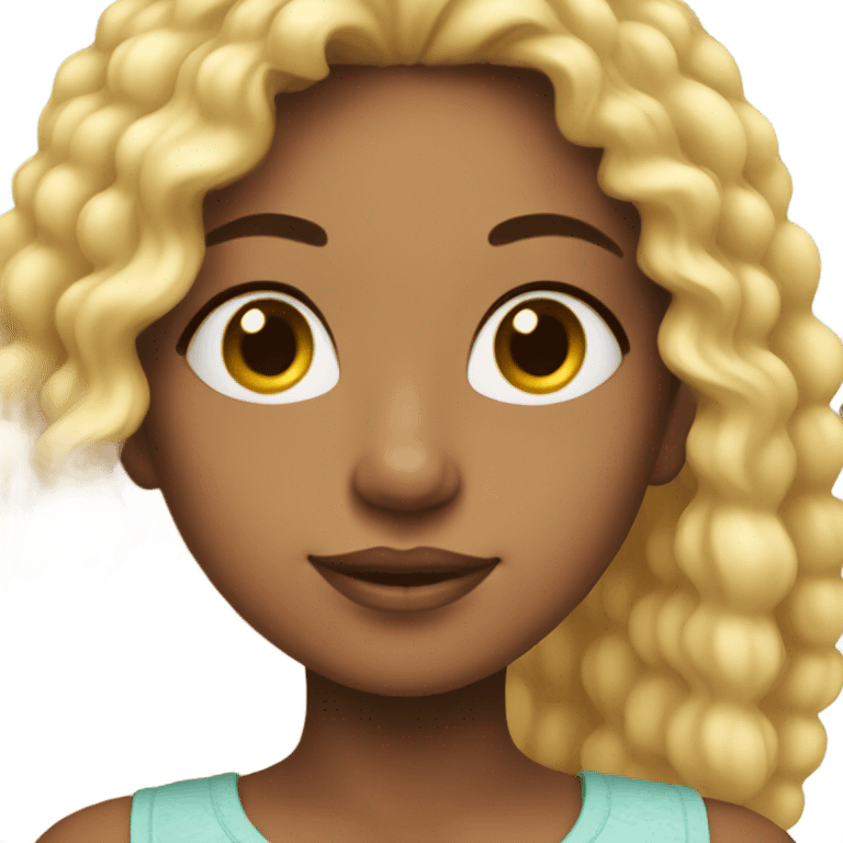 Pretty mix race girl emoji