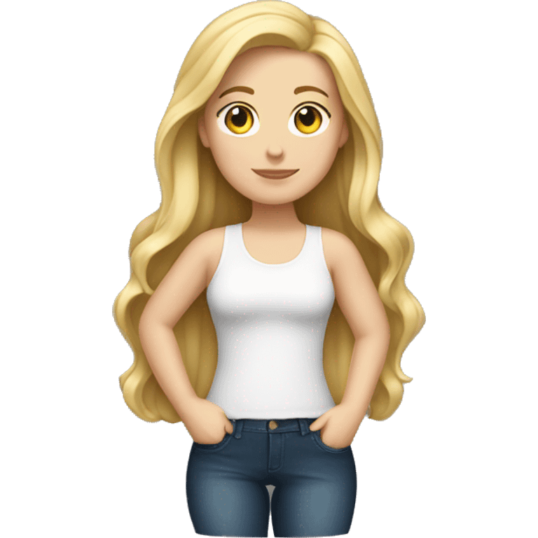 thick white girl with blonde hair  emoji