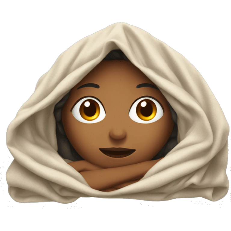 woman under blanket emoji