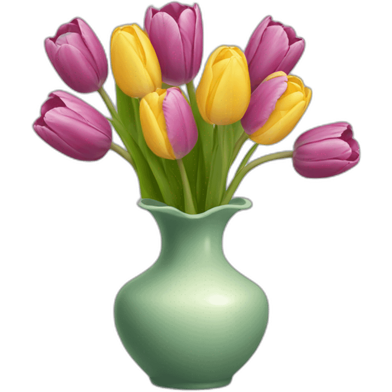 A vase of tulip  emoji