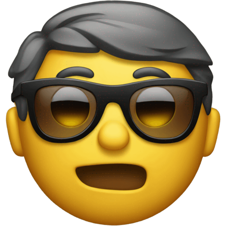 Shocked emoji with sunglasses  emoji