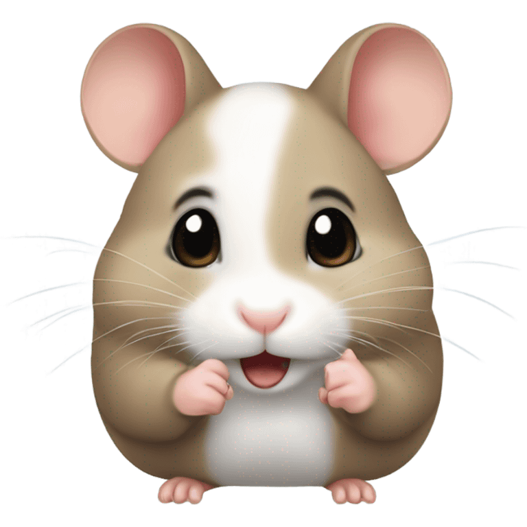 Hamster saying “more” in asl emoji