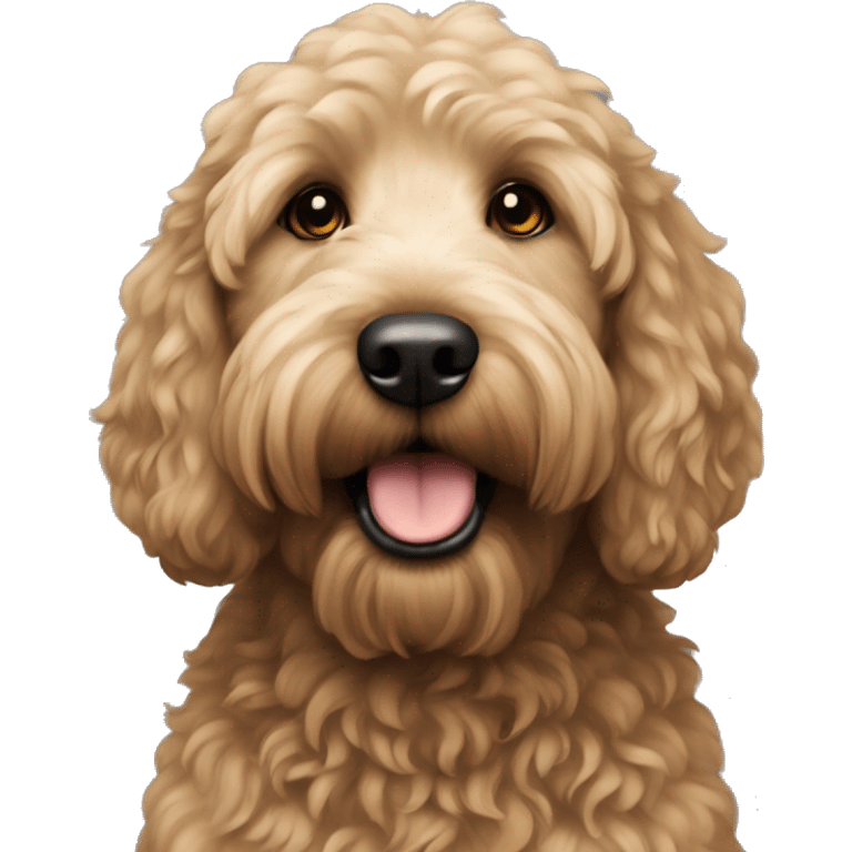 Black golden doodle emoji