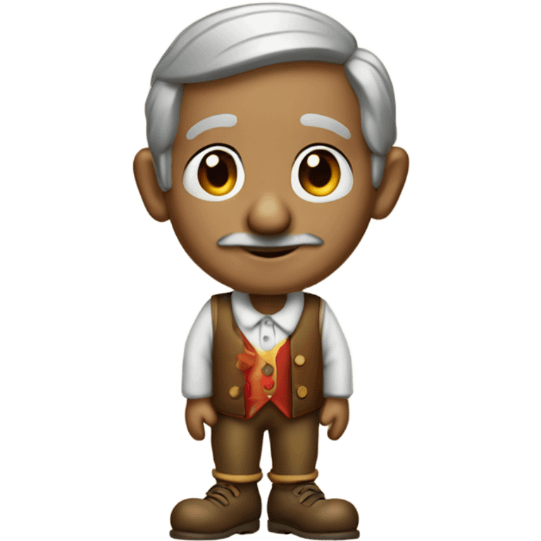 Pinocchio but if he was an older man emoji