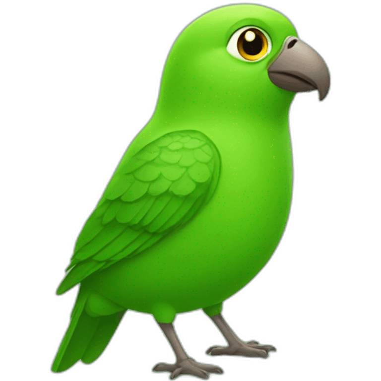 Duolingo bird super fat green emoji