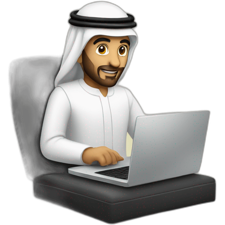 Arab entrepreneur on laptop emoji