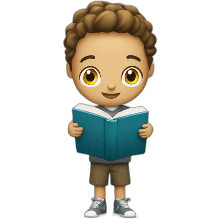 pupil with book emoji