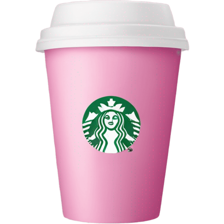 Pink Starbucks coffee cup emoji