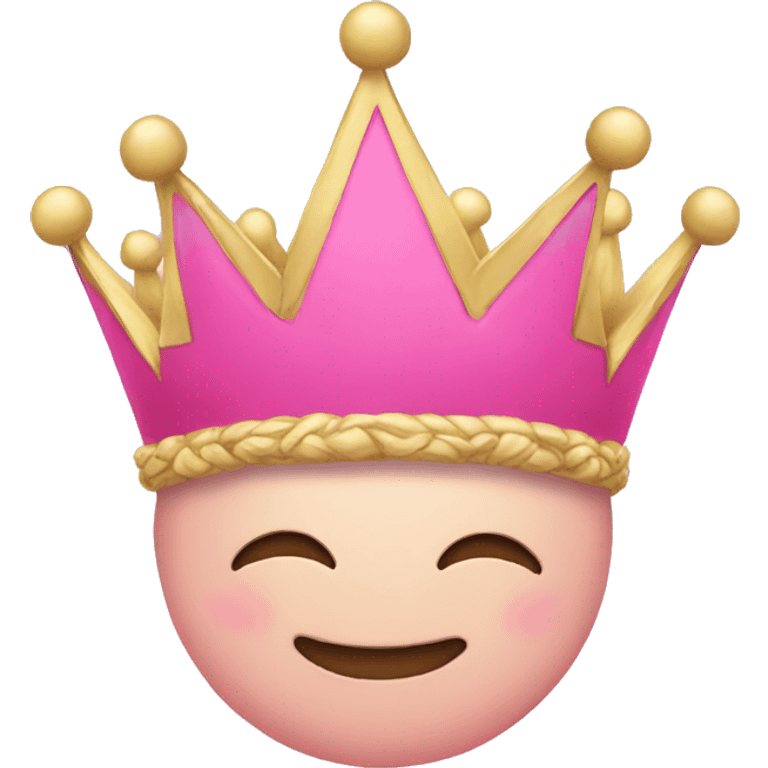 Pink crown emoji