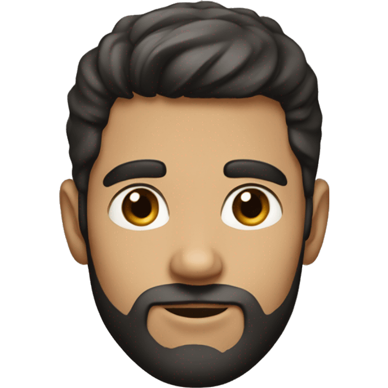  a young man with a short beard and dark hair,  emoji