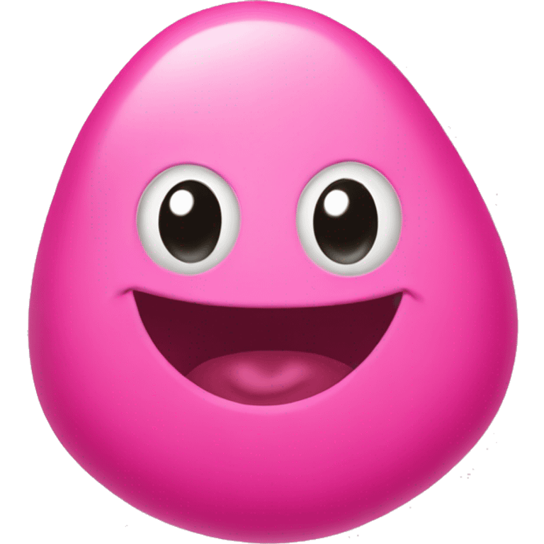 sightly happy pink blob emoji