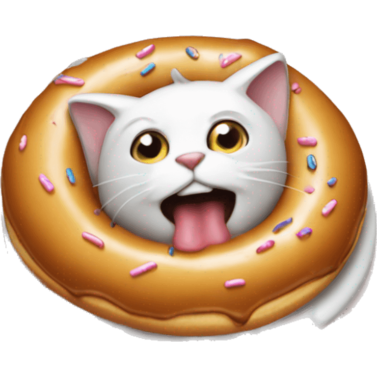 "cat eating donut" emoji