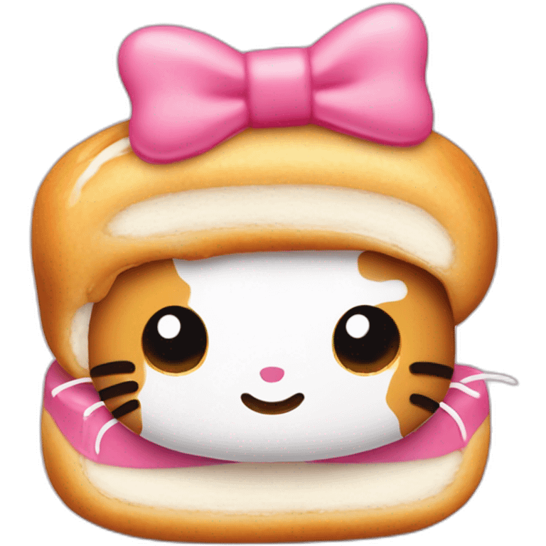 Cute hello kitty cinamon roll  emoji