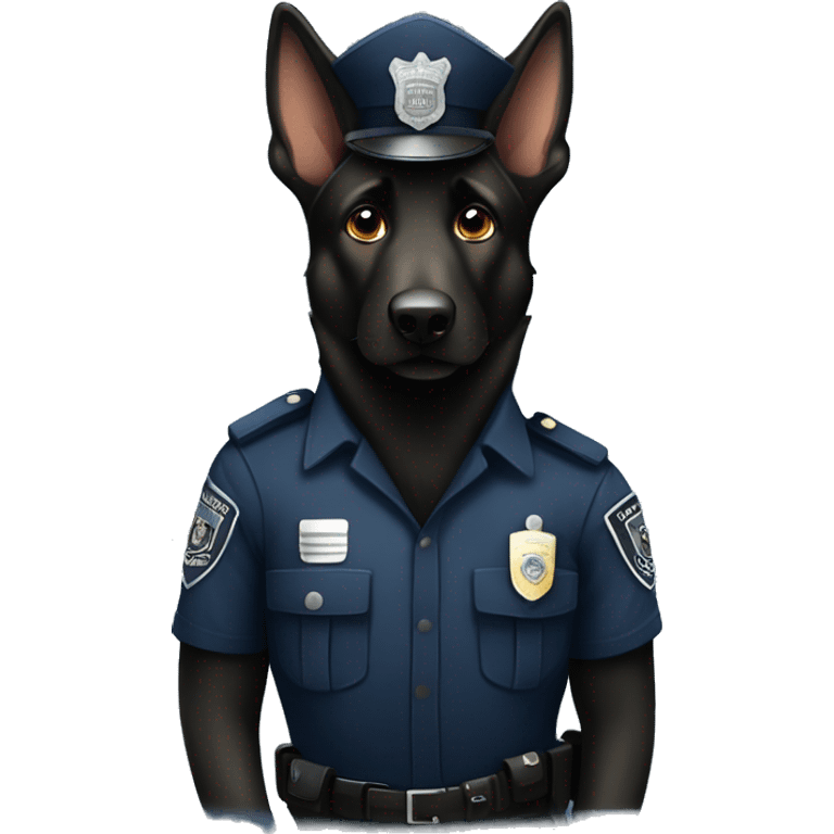 Black German Shepherd as a police officer emoji