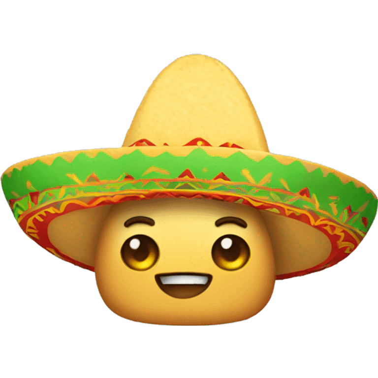 Taco wearing sombrero  emoji