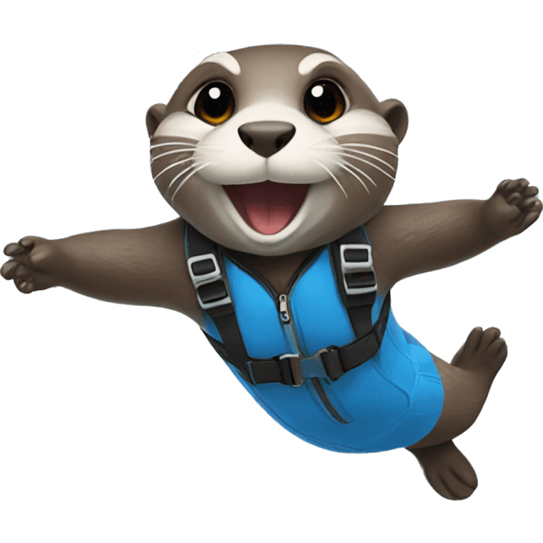 Skydiving otter, his name is ice emoji