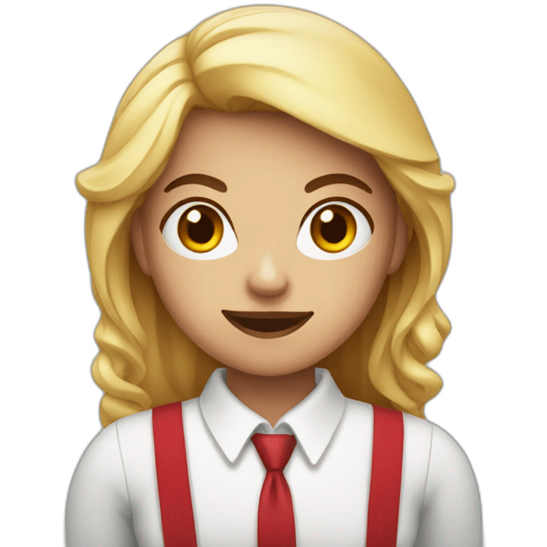 woman with bloody suspenders emoji