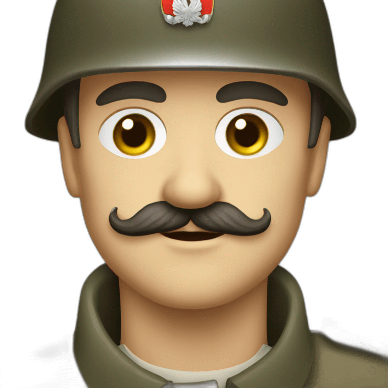 Soldat allemand petite moustache  emoji