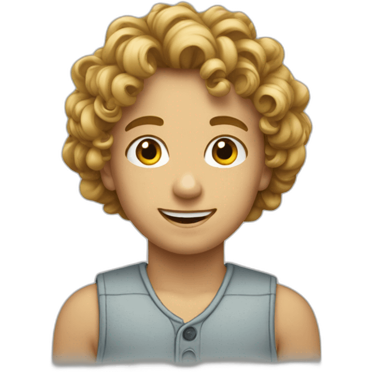 Kleiner Junge mit Locken emoji