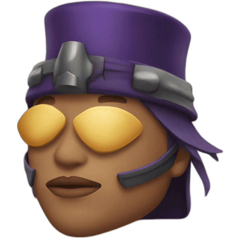 kissing warrior in new year hat emoji