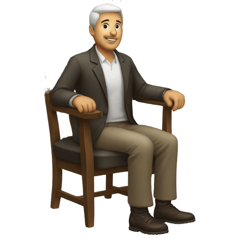 A man with a chair  emoji