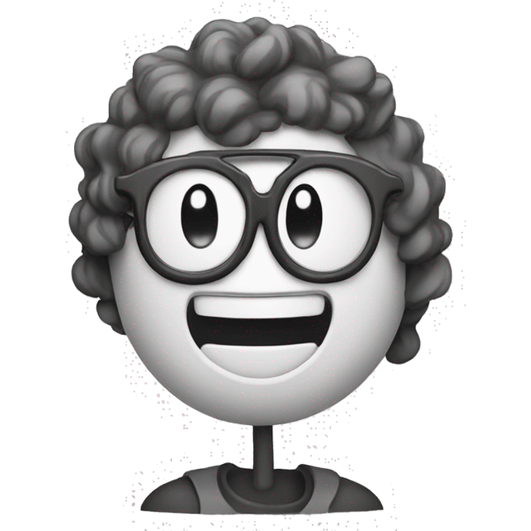 A cartoon guy made out of ink with an egg machine game emoji