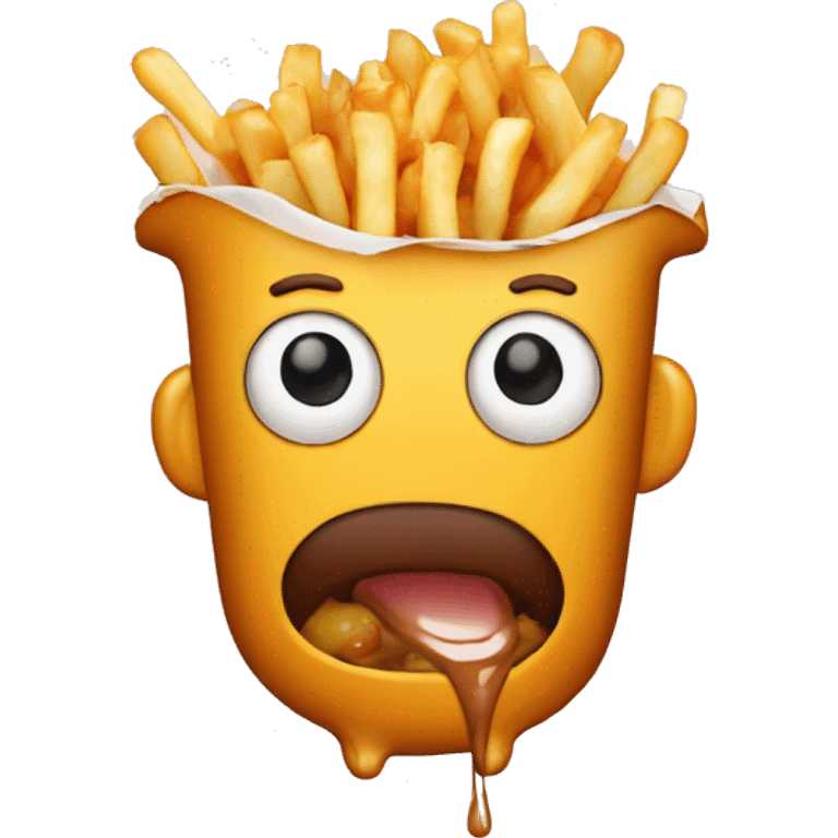 Poutine mange une poutine emoji