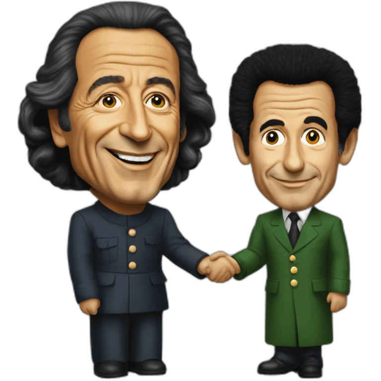 sarkozy thanking Muammar Gaddafi for the financing of his 2012 campaign emoji