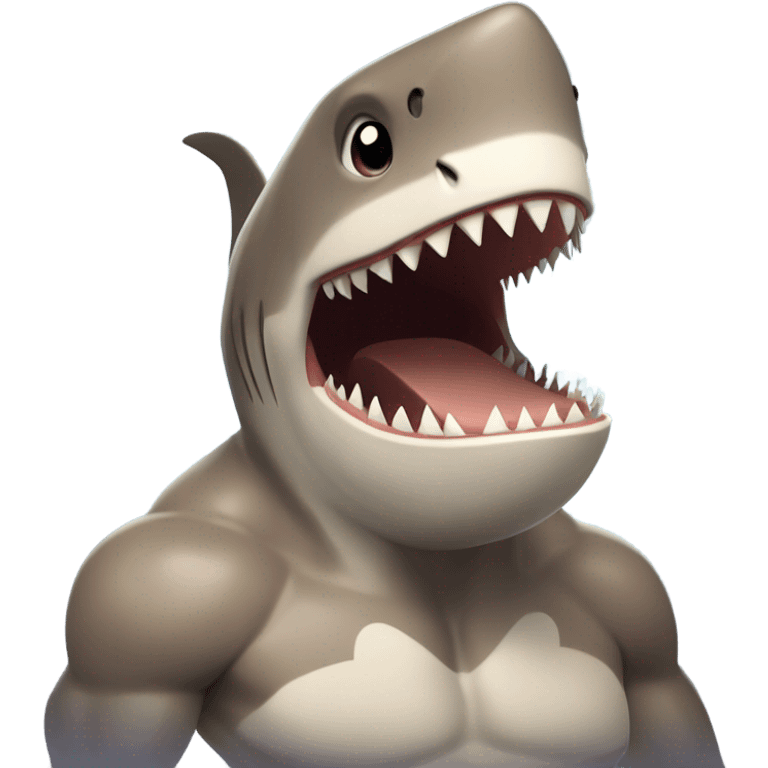 Dwayne Johnson as a shark emoji