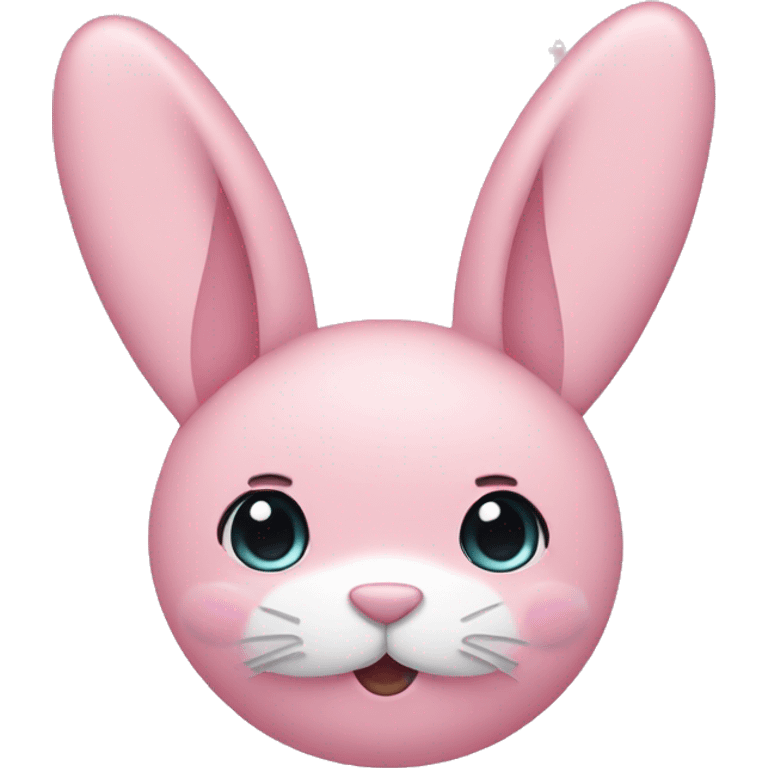 Pastel pink heart emoji with bunny ears emoji