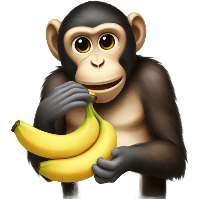 Monkey eating banana  emoji