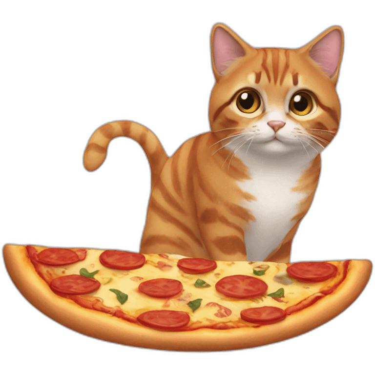 Kat met pizza emoji